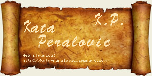 Kata Peralović vizit kartica